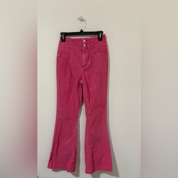 Free People Jayde Flare Forduroy Pants in pink - Womens 26 - Picture 5 of 8
